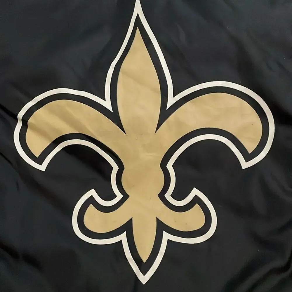 Pets First Black New Orleans Saints Puffer Vest Dog Size Medium NFL